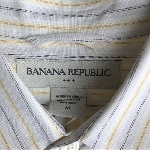 Banana Republic Factory Stripe Dress Shirt Sz M - Picture 3 of 3